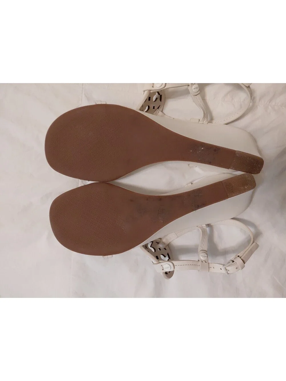 Tory Burch Miller Sandals Off White 8.5 EUC #793